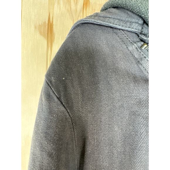 Free People Grunge Gray Double Layer 2-Fer Jacket Coat Snap Zip Pockets Size XS - Picture 7 of 11